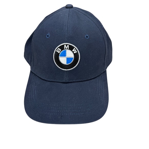 BMW Official Logo Baseball Cap Navy Blue Adjustable Cotton Hat